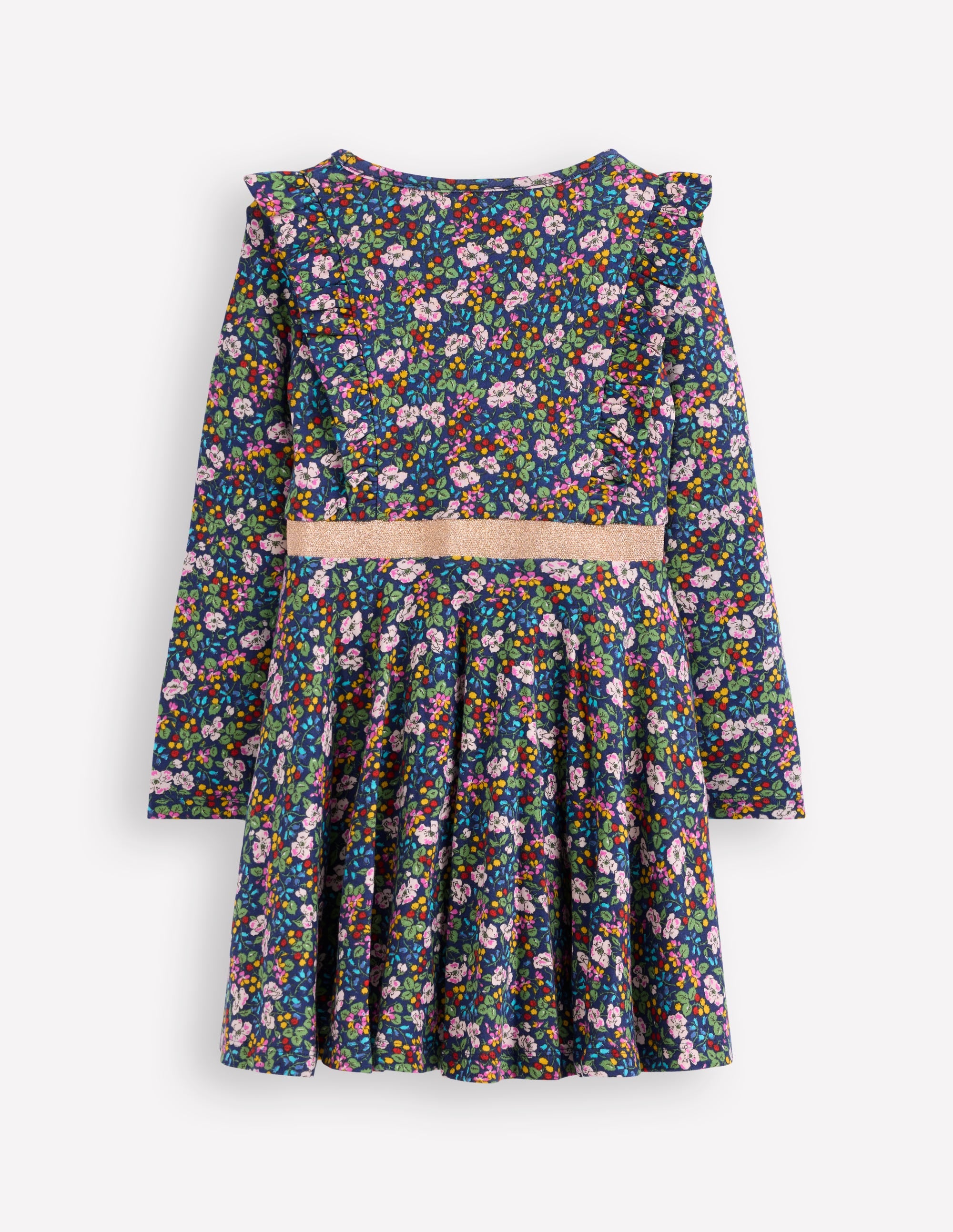 Cora Twirly Jersey Dress-Starboard Blue Berry Floral - Image 2