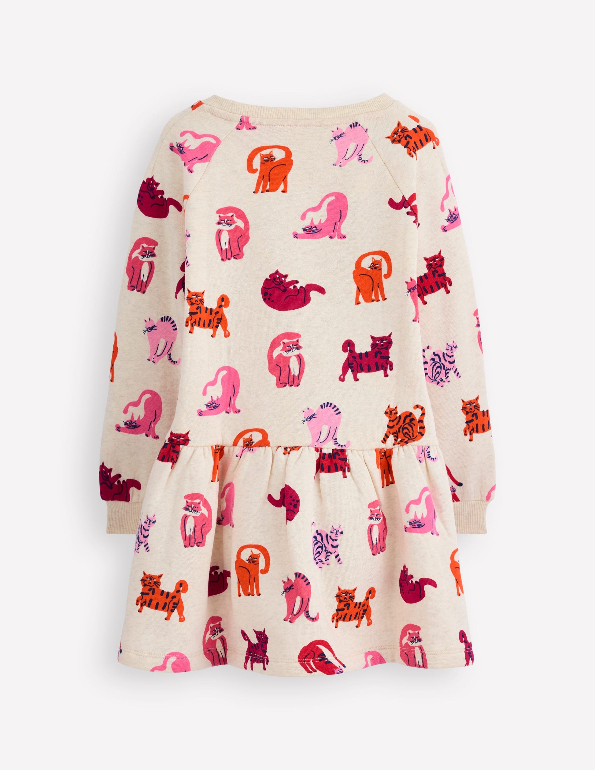 Cosy Sweatshirt Dress-Multi Cats-2