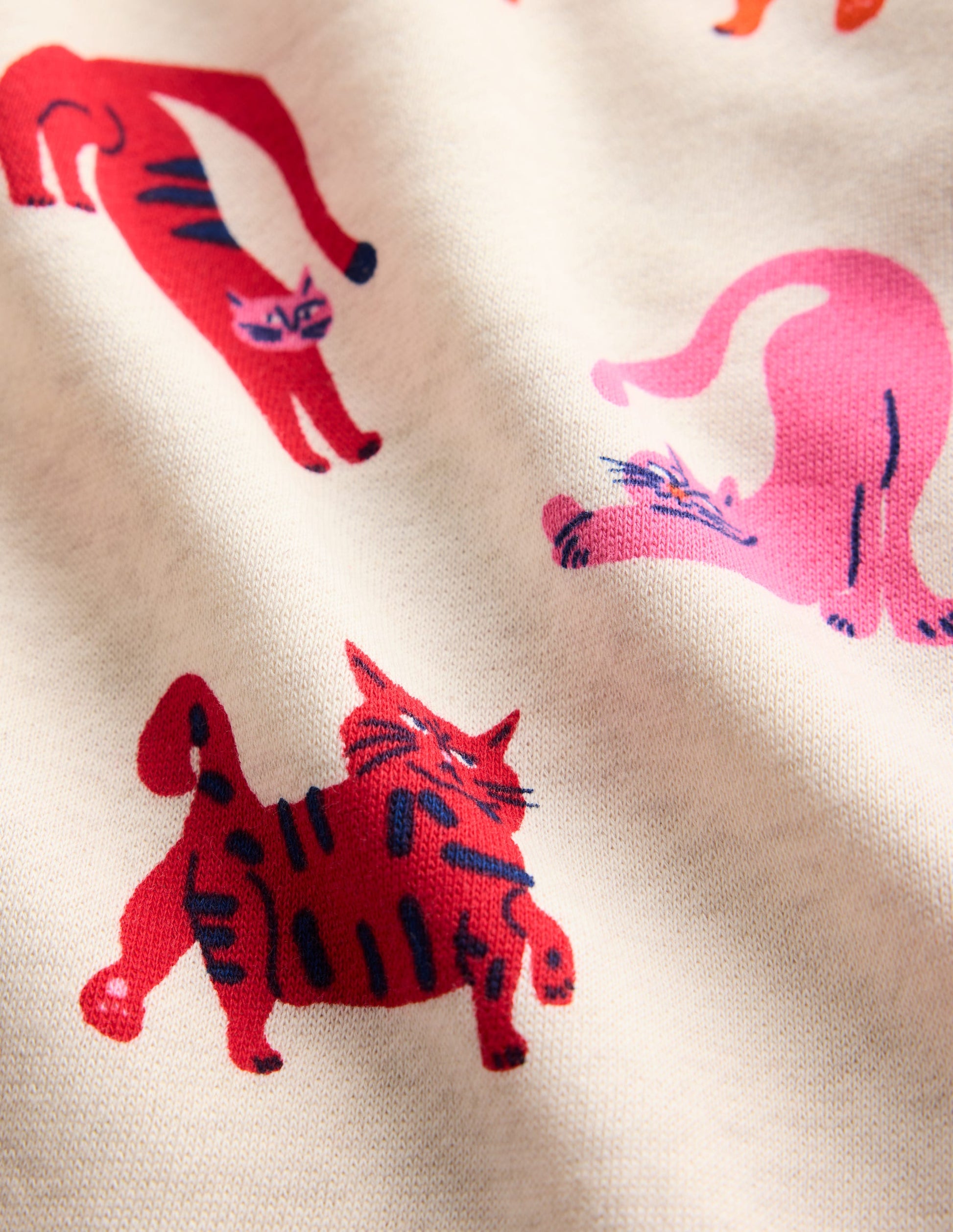 Cosy Sweatshirt Dress-Multi Cats-3