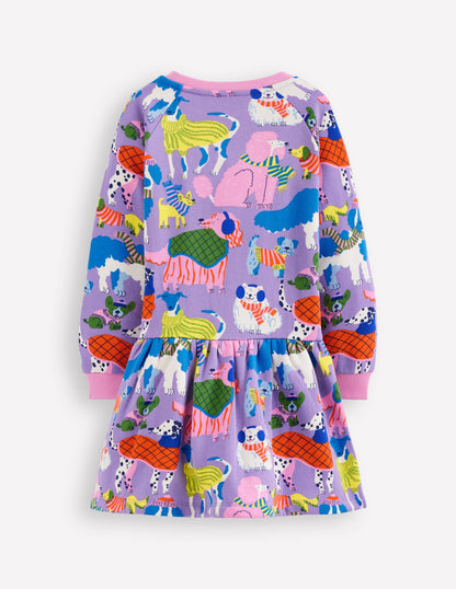 Cosy Sweatshirt Dress-Eggshell Blue Cosy Dogs-3