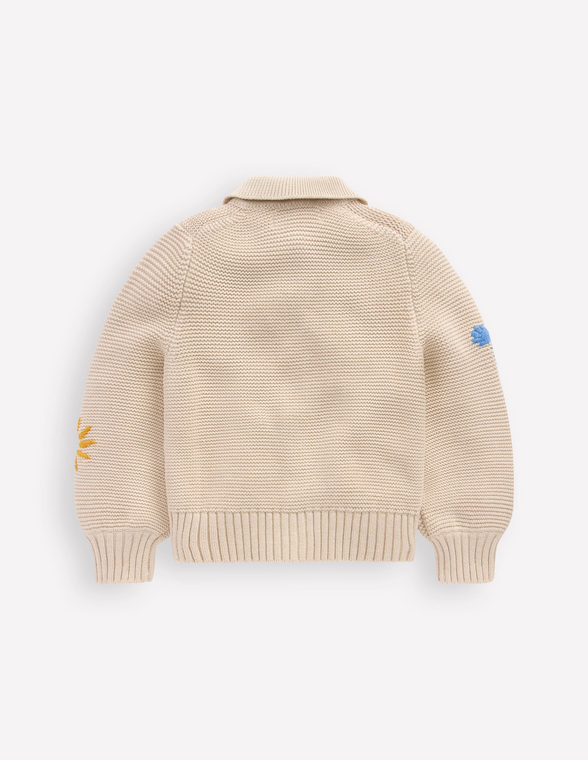Collared Cardigan-Ecru Marl - Image 5