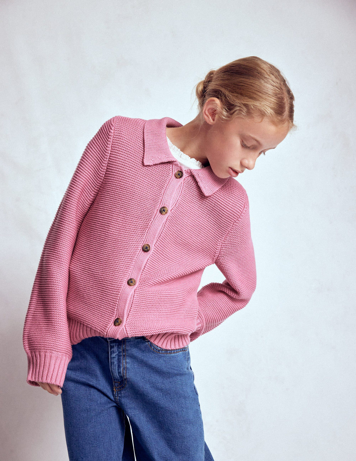 Collared Cardigan-Pink Haze - Image 3