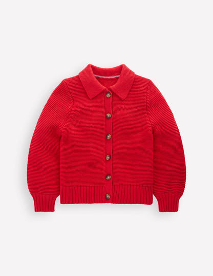 Collared Cardigan-Rockabilly Red-6
