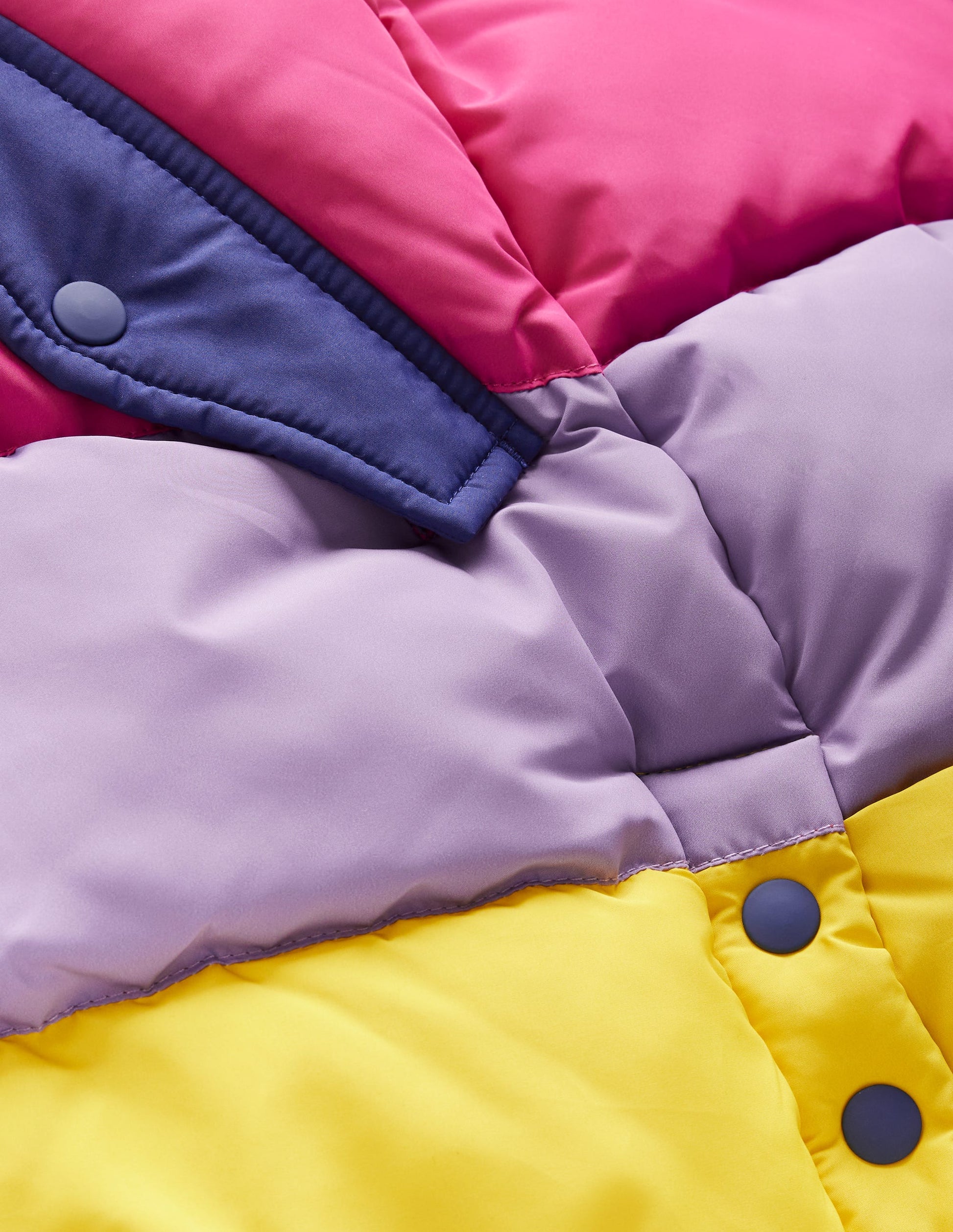 Longline Padded Coat-Rainbow Colourblock-4