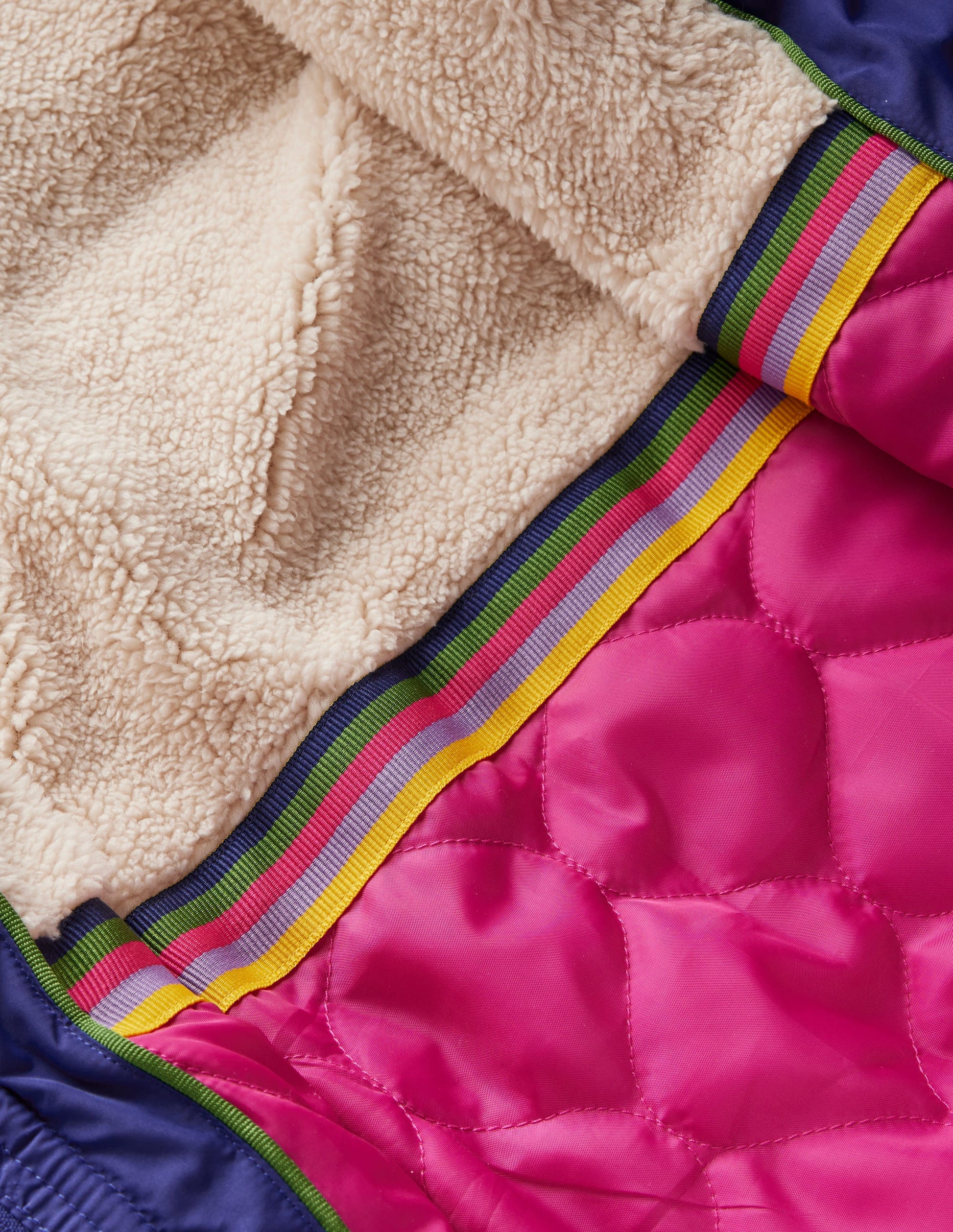 Longline Padded Coat-Rainbow Colourblock-6