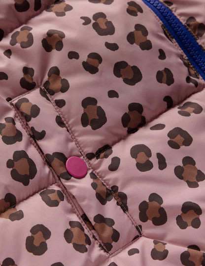 Reversible Padded Borg Coat-Pink Leopard-4