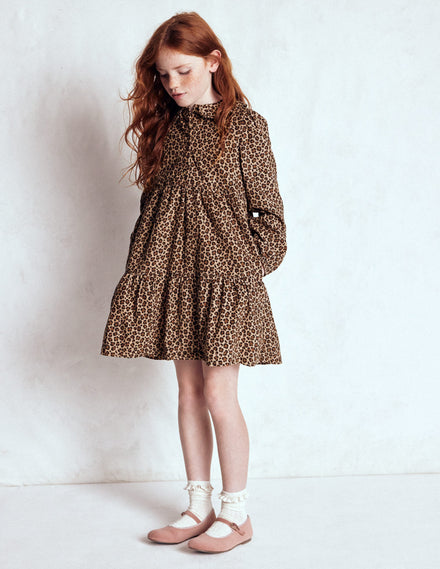 Minna Collared Woven Dress-Leopard