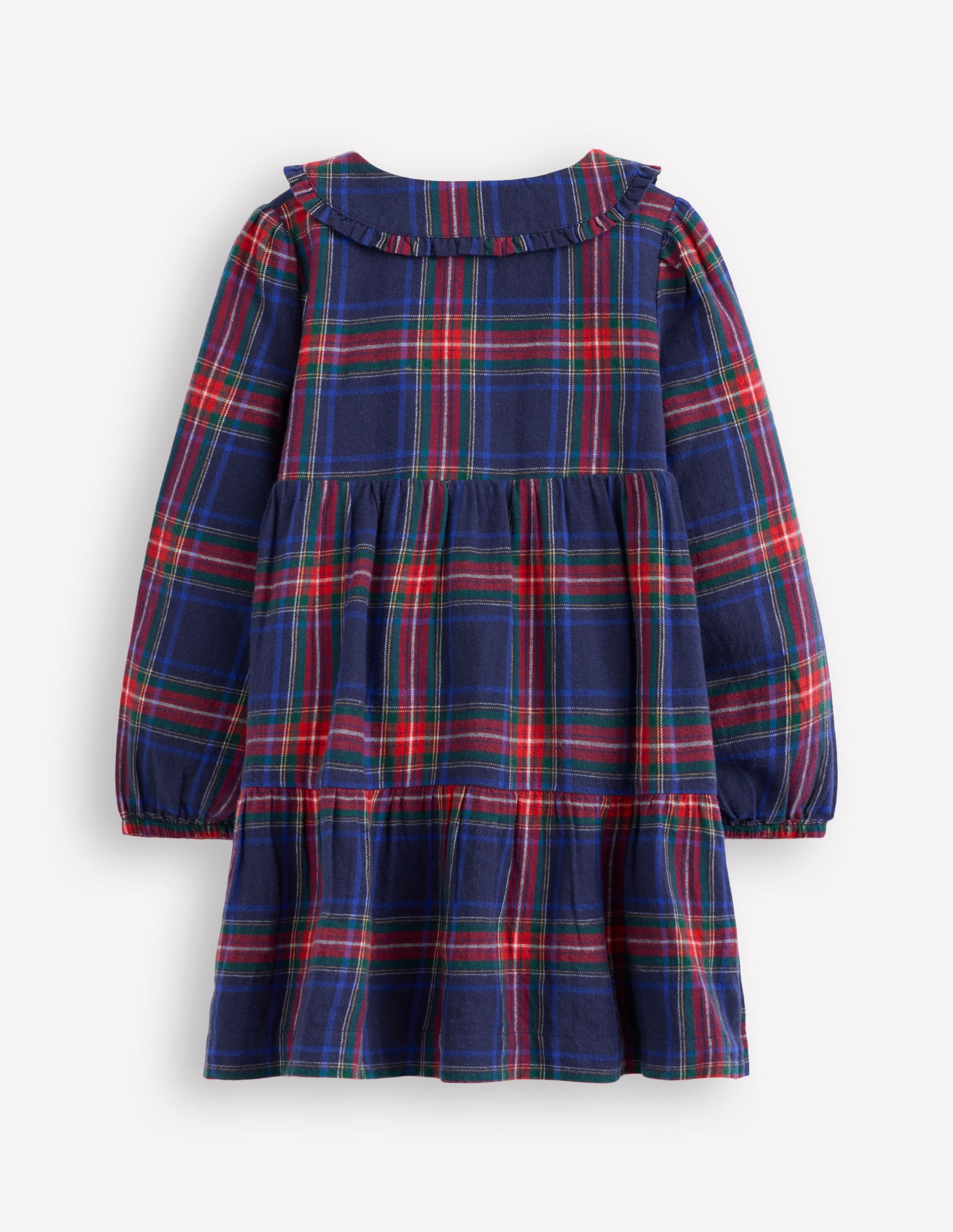 Minna Collared Woven Dress-French Navy Check-3