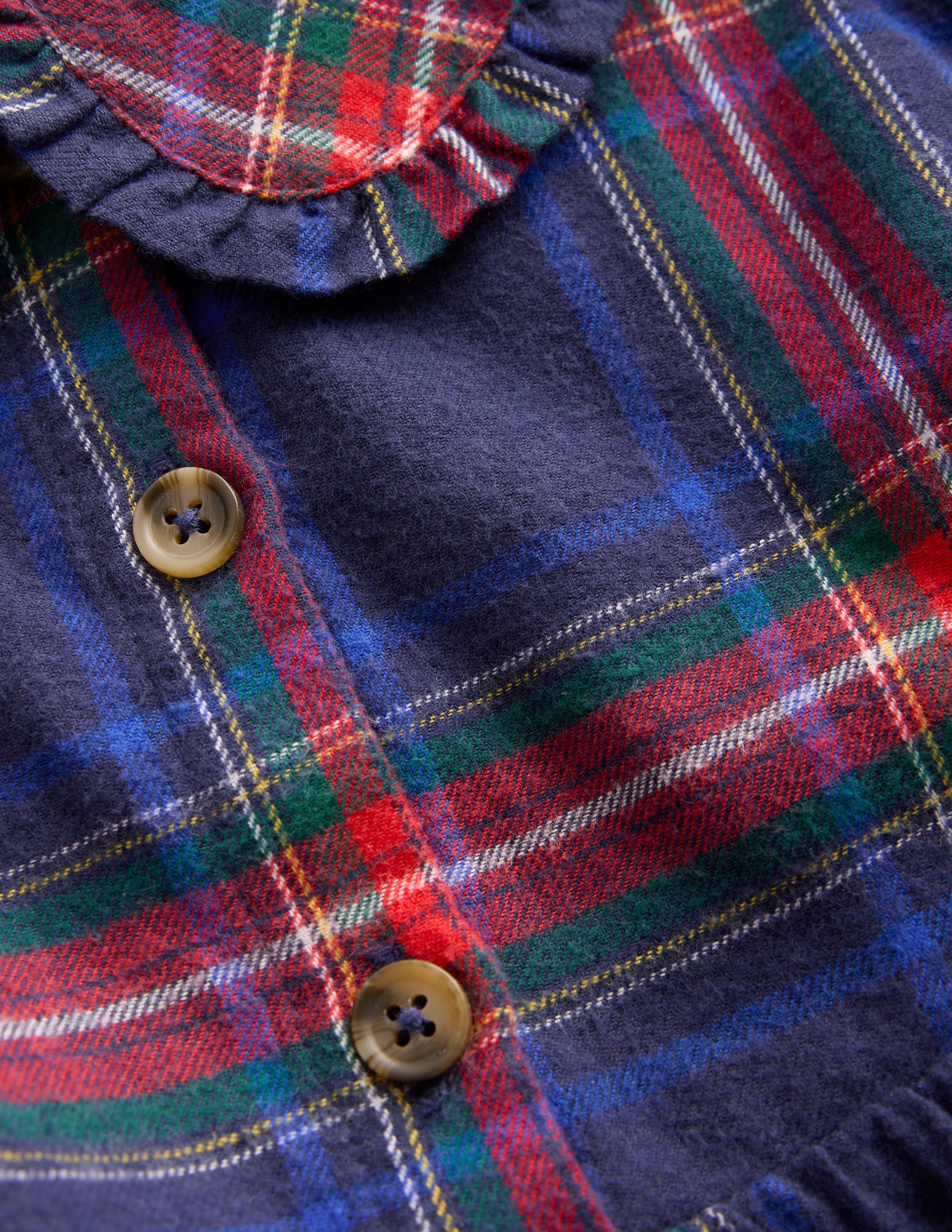 Minna Collared Woven Dress-French Navy Check-4
