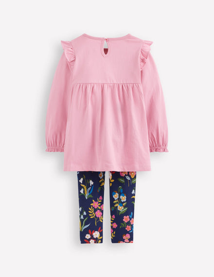 Embroidered Tunic Set-Formica Pink