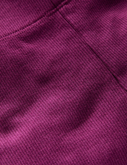 Ribbed Flare Leggings-BlackBerry-3