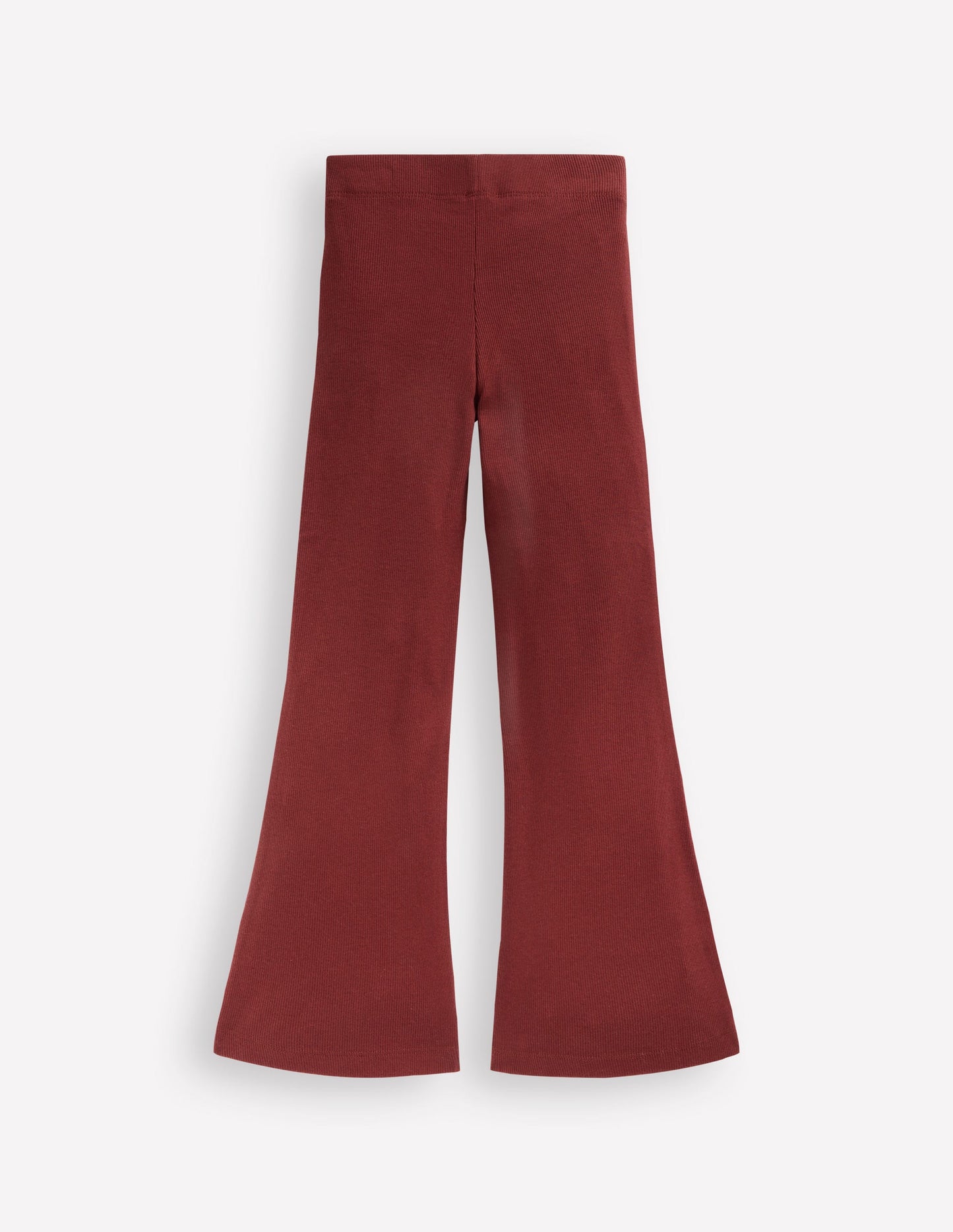 Ribbed Flare Leggings-Chestnut