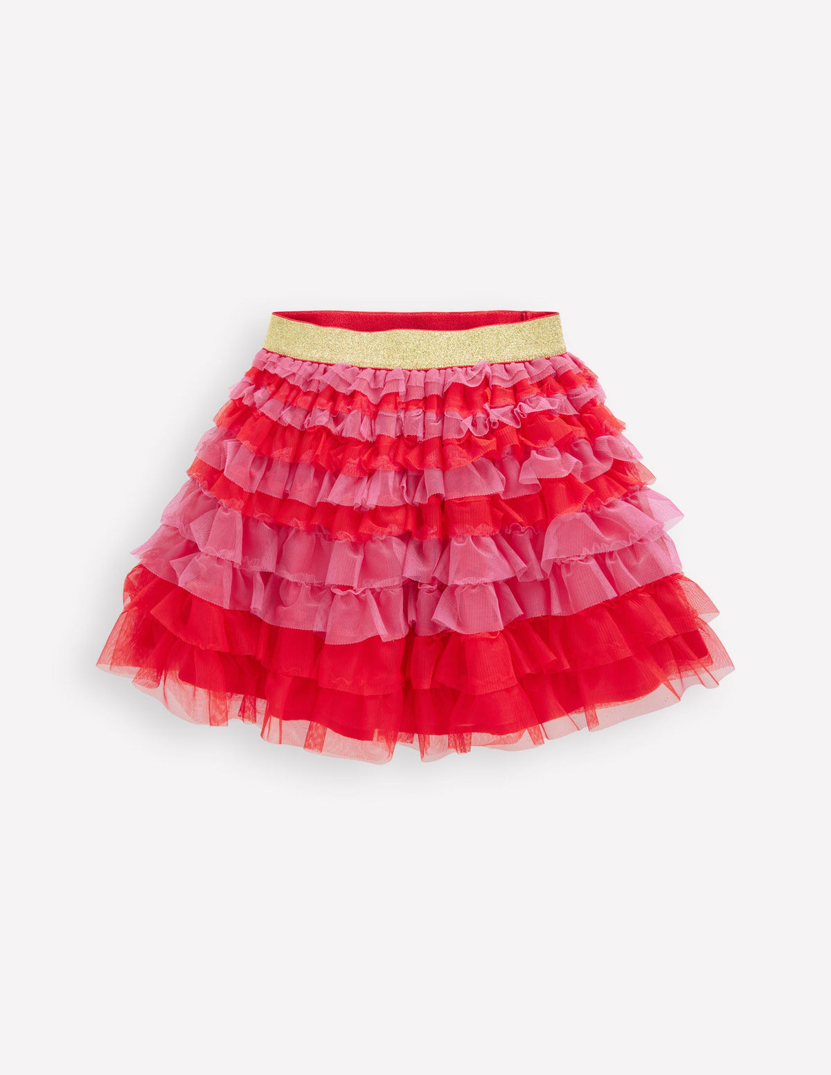 Tiered Tulle Skirt-Raspberry Pink - Image 1