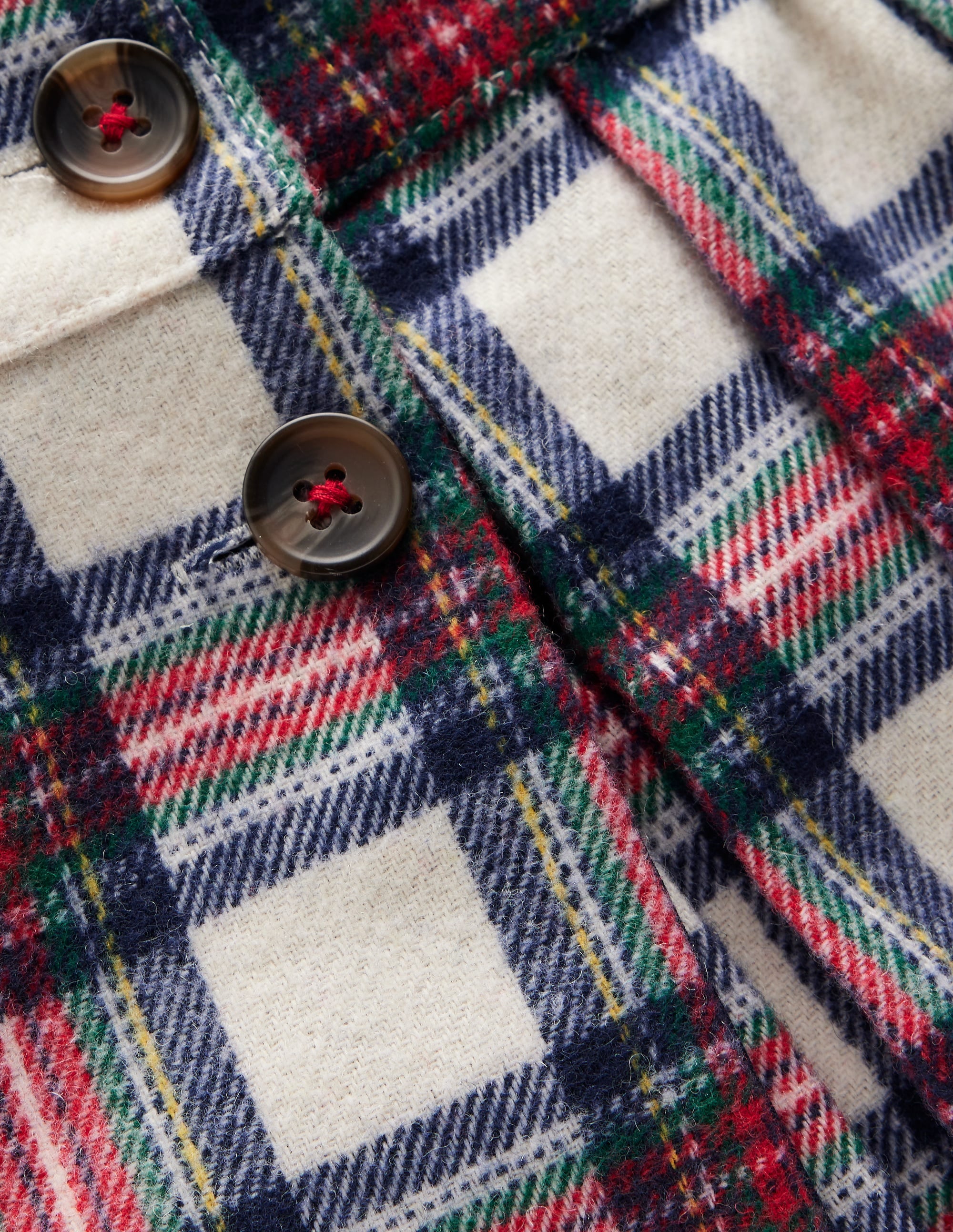 Fully Lined Button Kilt-Red and Soft Ivory Tartan - Image 4
