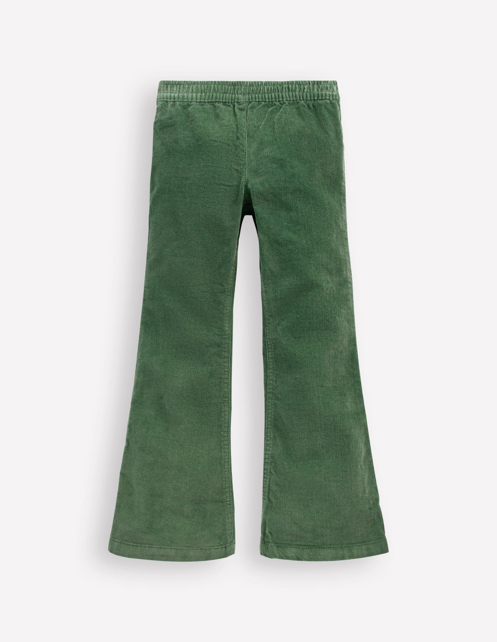 Flared Cord Legging-Green-1