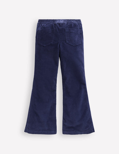 Flared Cord Legging-College Navy-3