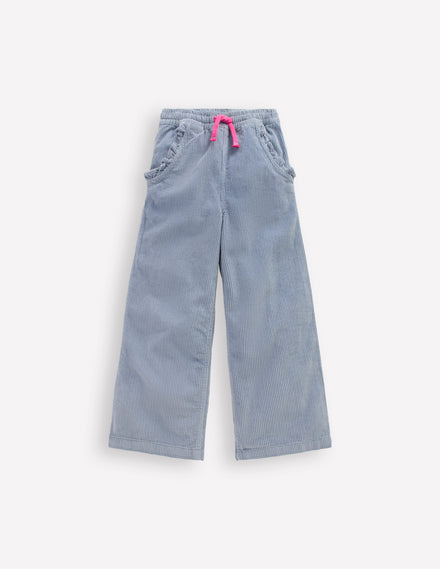 Relaxed Cord Trousers-Blue