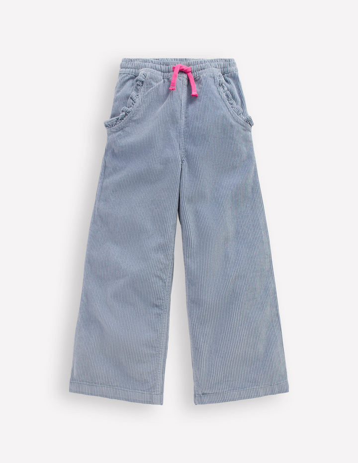 Relaxed Cord Trousers-Blue