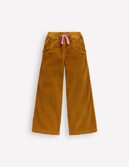 Relaxed Cord Trousers-Toffee Brown-1