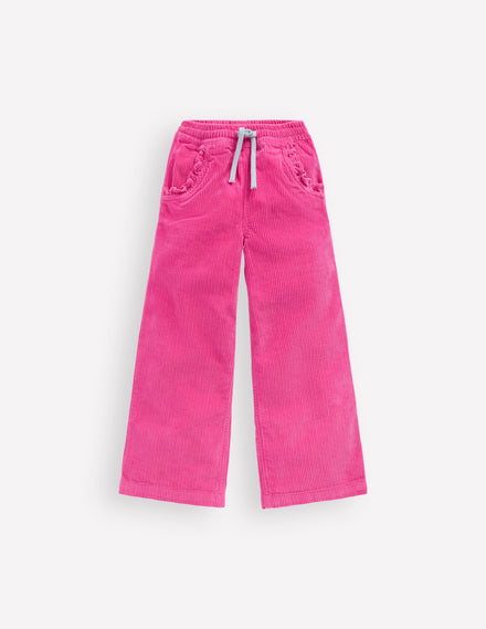 Relaxed Cord Trousers-Raspberry Pink