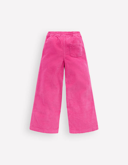 Relaxed Cord Trousers-Raspberry Pink-3