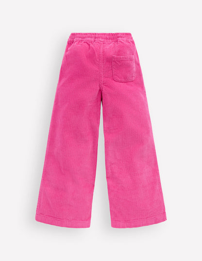 Relaxed Cord Trousers-Raspberry Pink-2