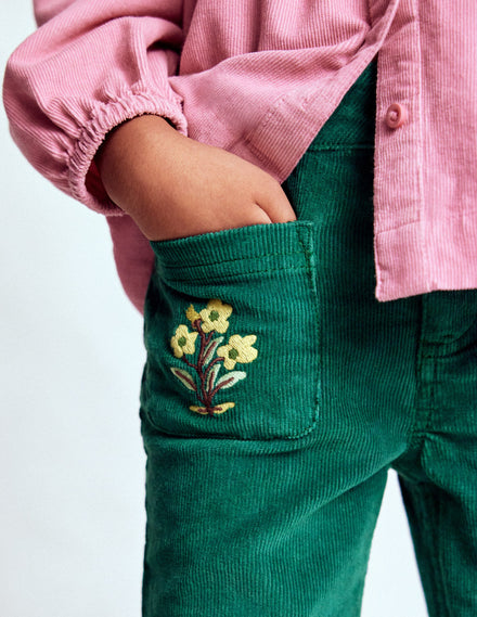 Kick Flare Trouser-Emerald Night