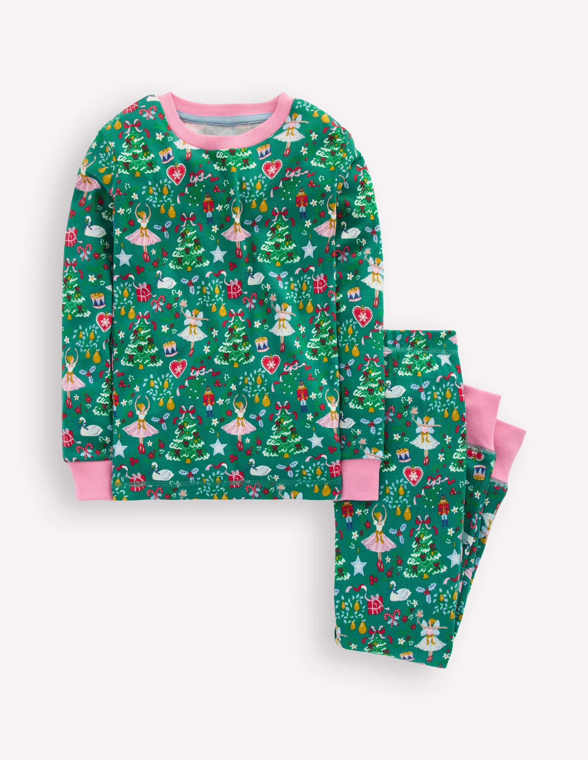 Snug Glow-in-the-dark Pyjamas-Jewel Green Nutcracker - Image 2