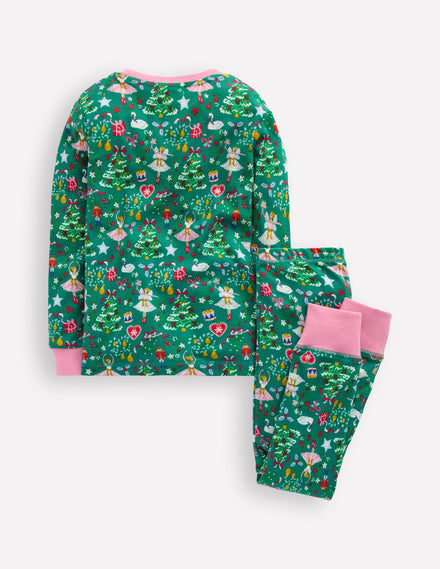 Snug Glow-In-The-Dark Pyjamas-Jewel Green Nutcracker
