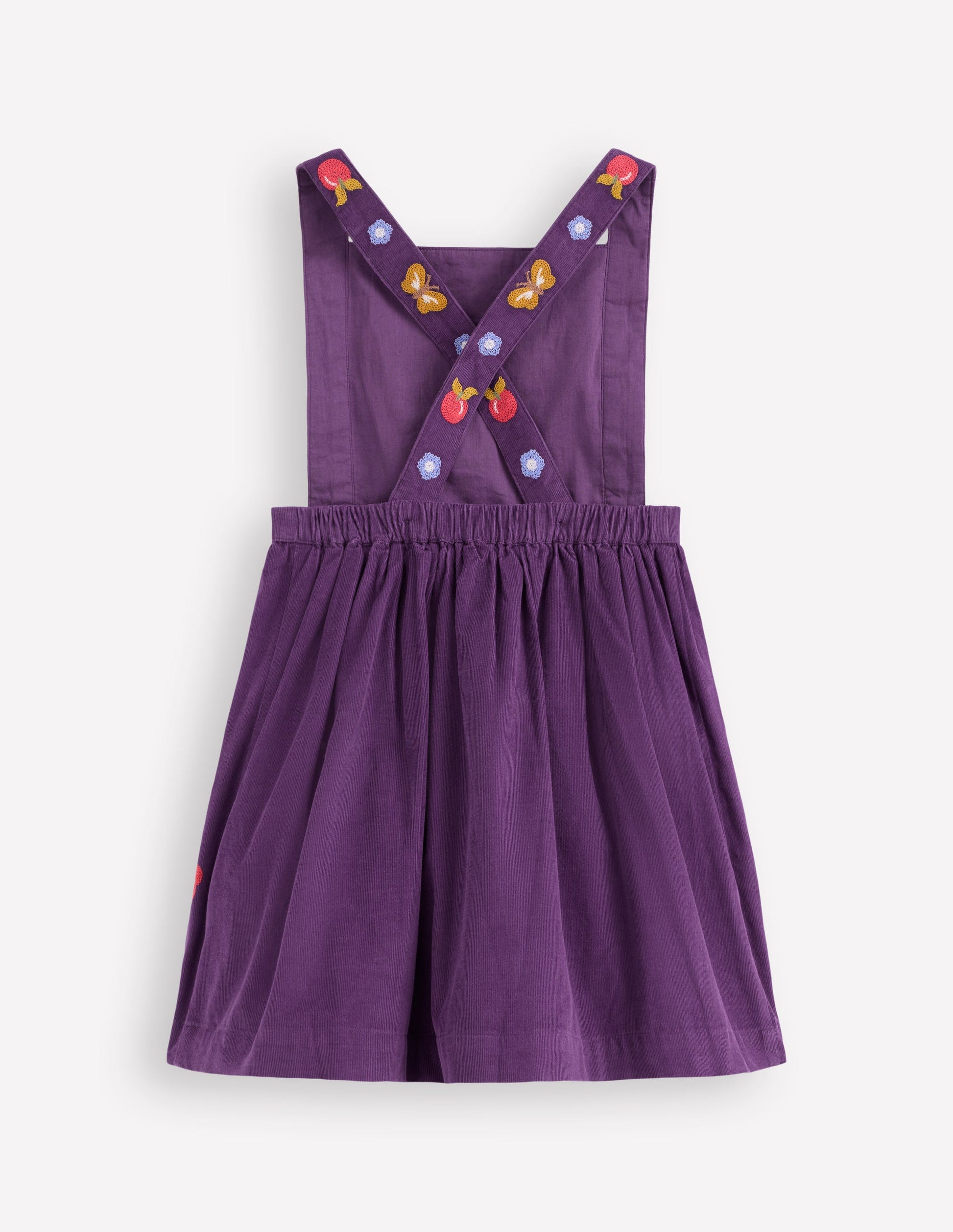Embroidered Pinafore Dress-Mystic Purple Embroidery-3