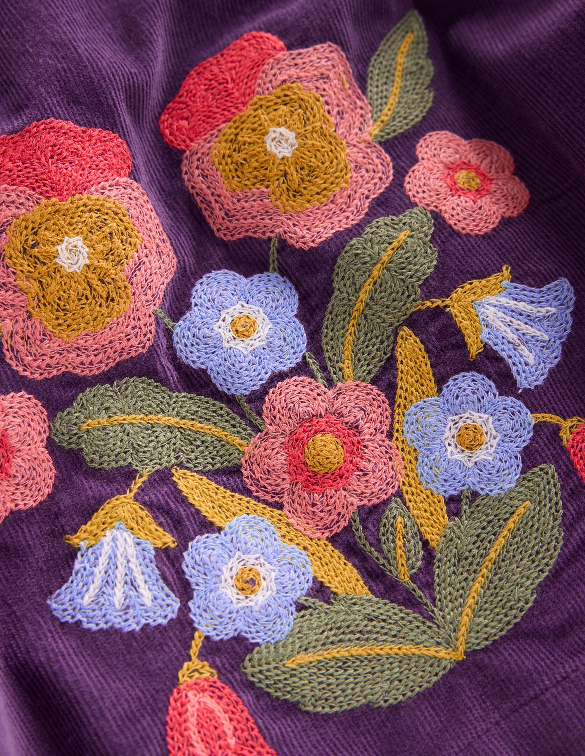 Embroidered Pinafore Dress-Mystic Purple Embroidery-4