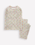 Snug Henley Pyjamas-Soft Ivory Nutcracker Stripe