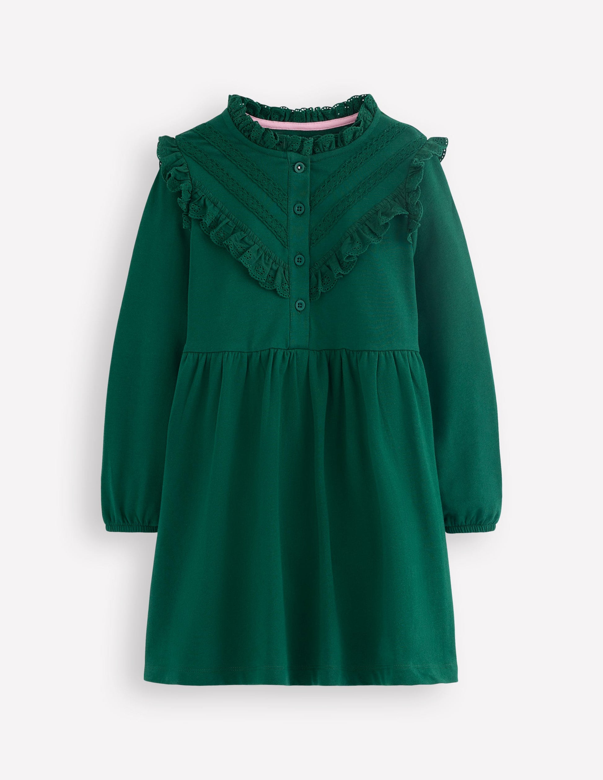 lace trim sweatshirt dress A'reve Lace Trim Sweater Dress Cream