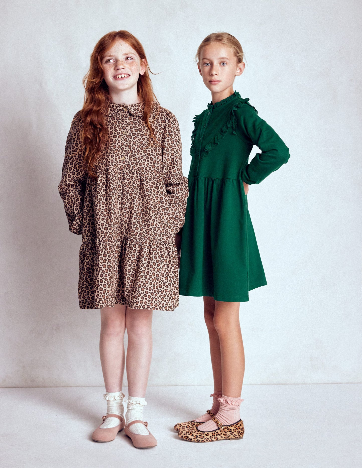 Lace Trim Sweatshirt Dress-Emerald Night