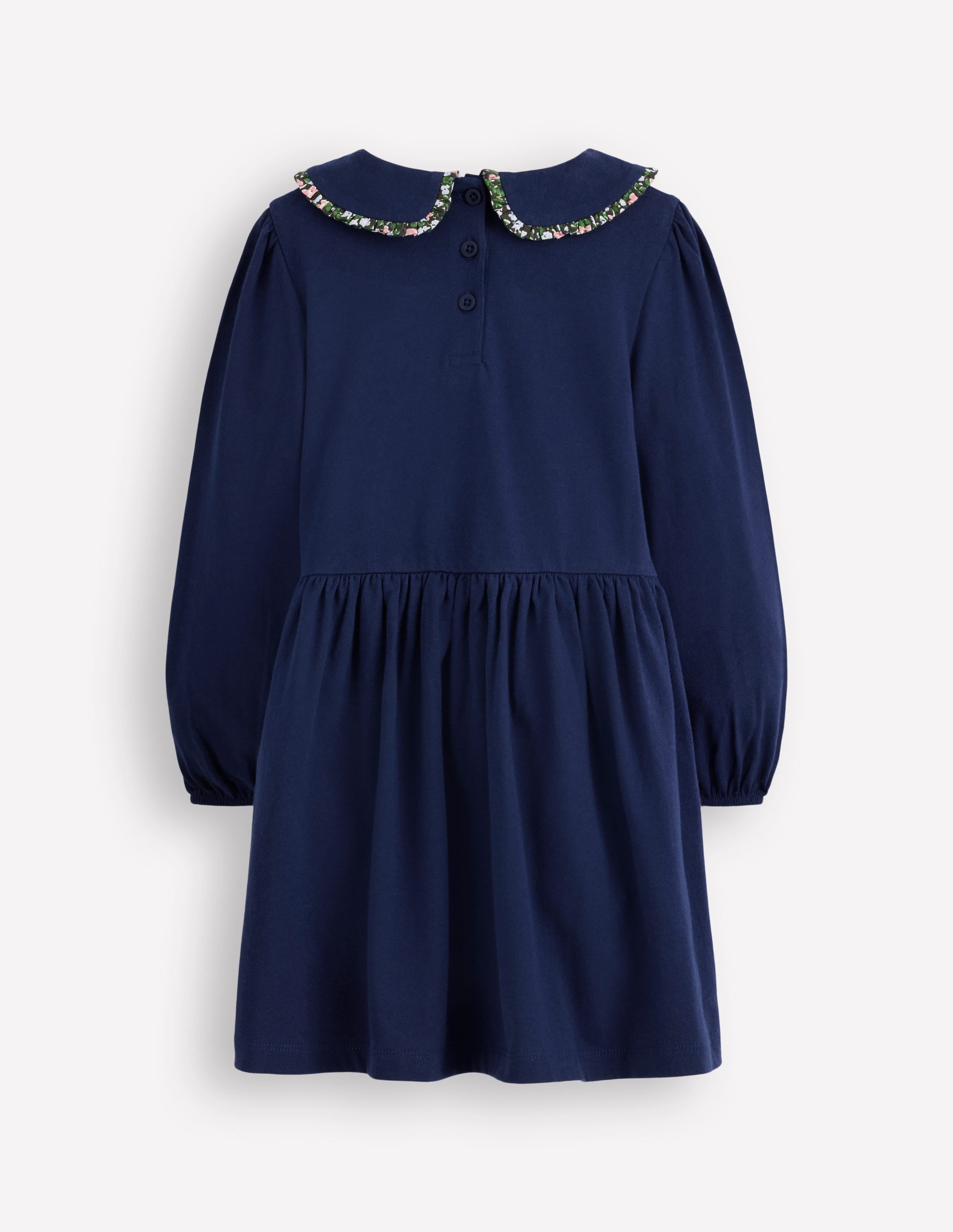 Pretty Appliqué Jersey Dress-College Navy Cats - Image 2