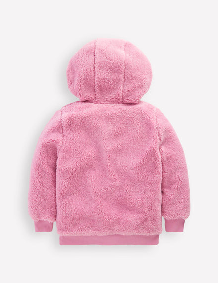 Fleece Hoodie-Pink Haze