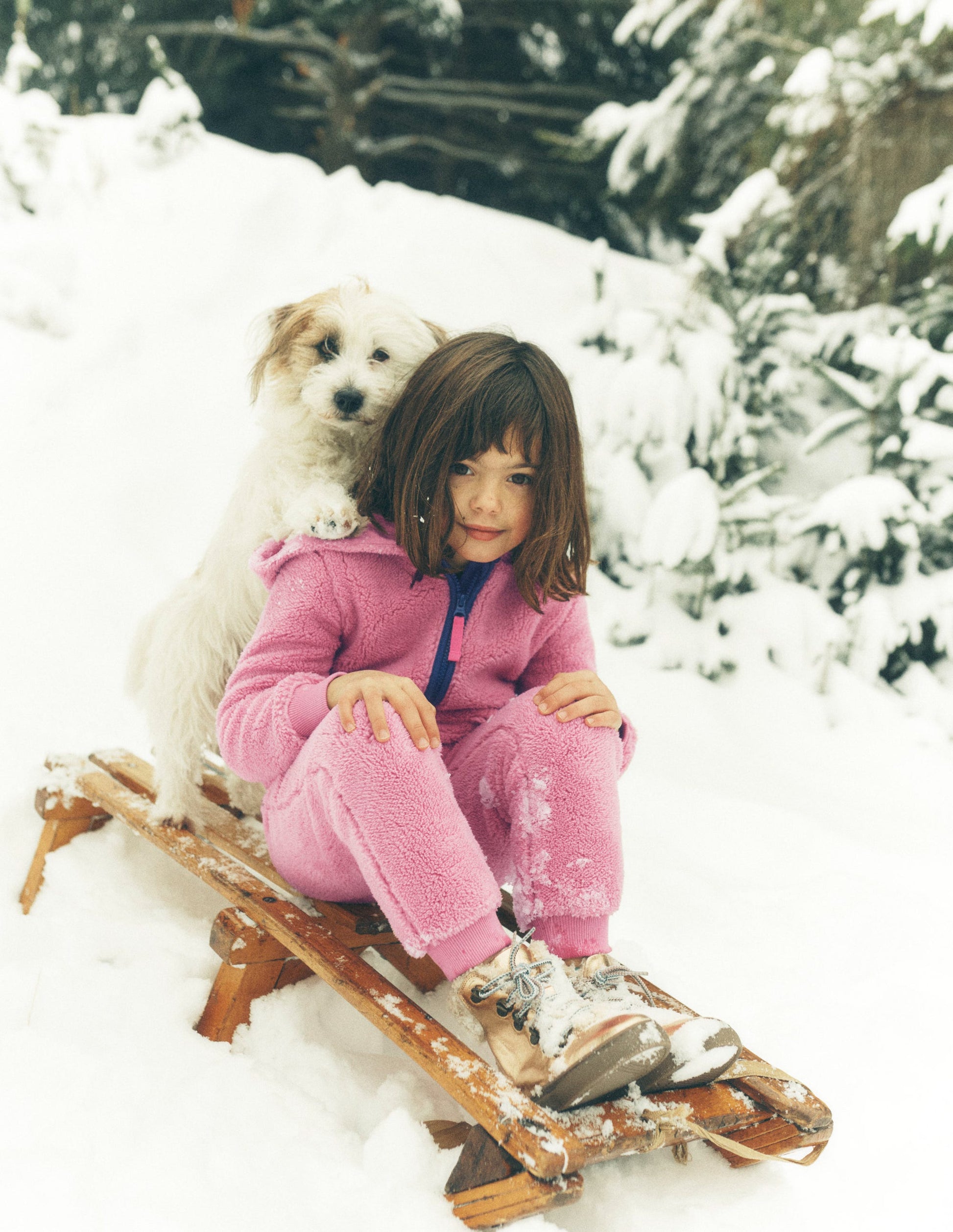 Cosy Fleece Half-Zip Hoodie-Pink Haze-4