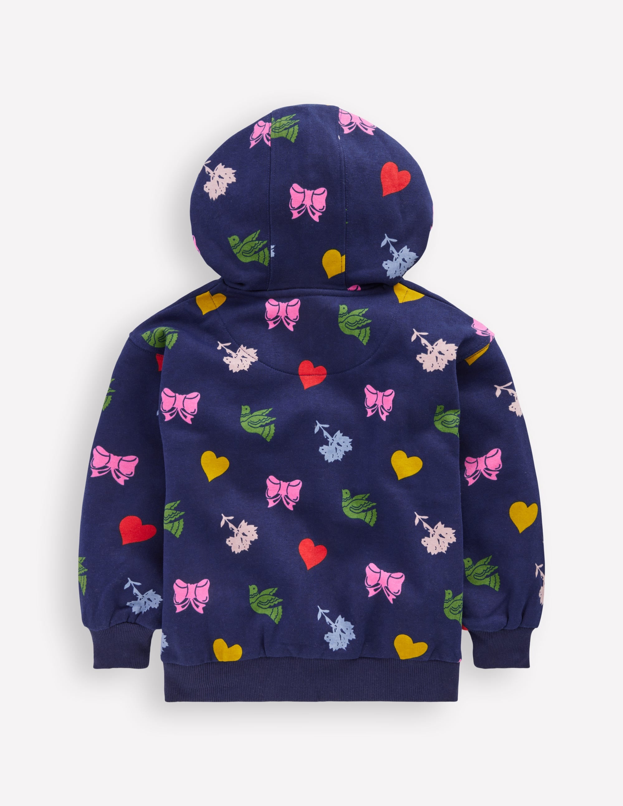 Printed Hoodie-College Navy Festive Fun - Image 2