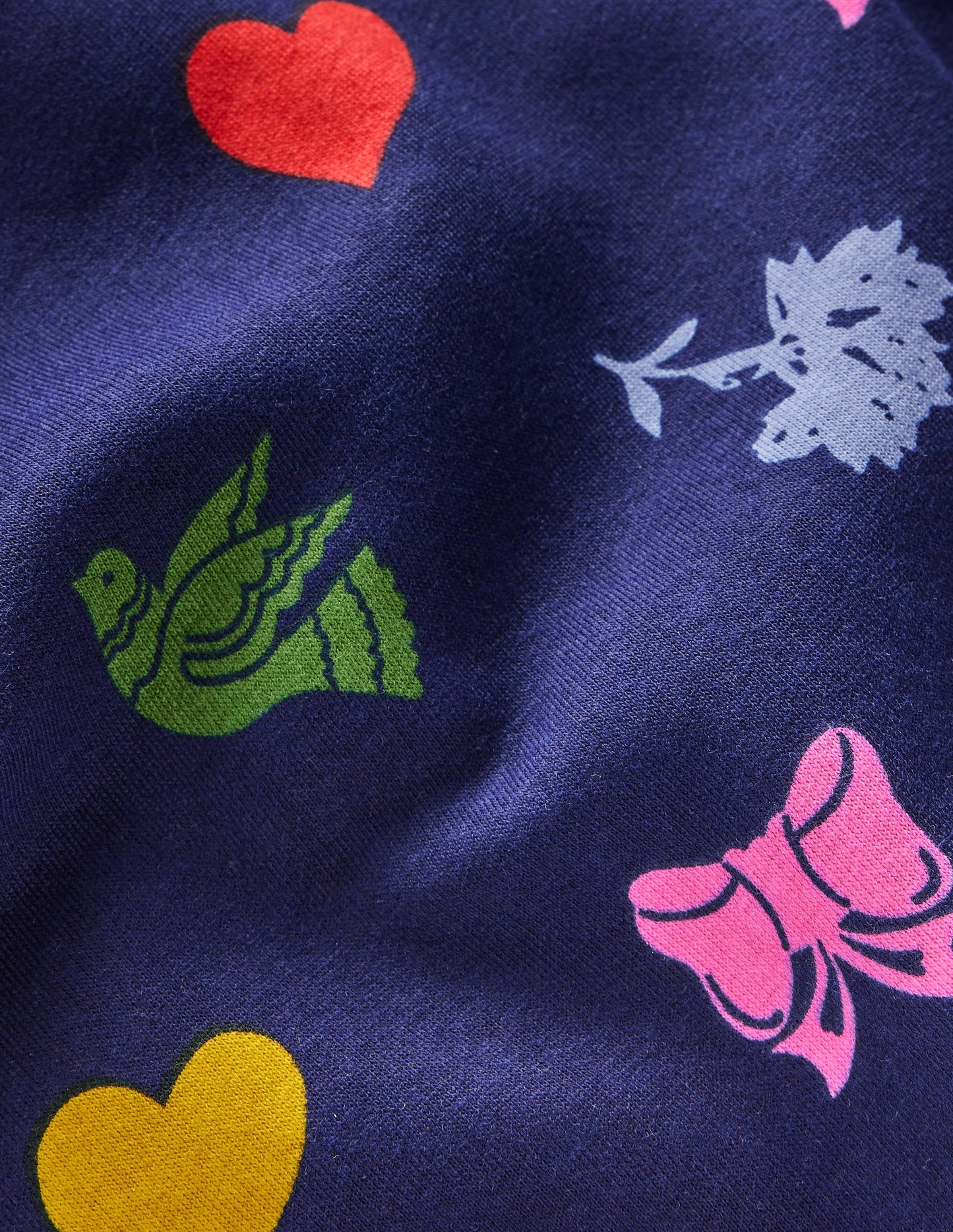 Printed Hoodie-College Navy Festive Fun