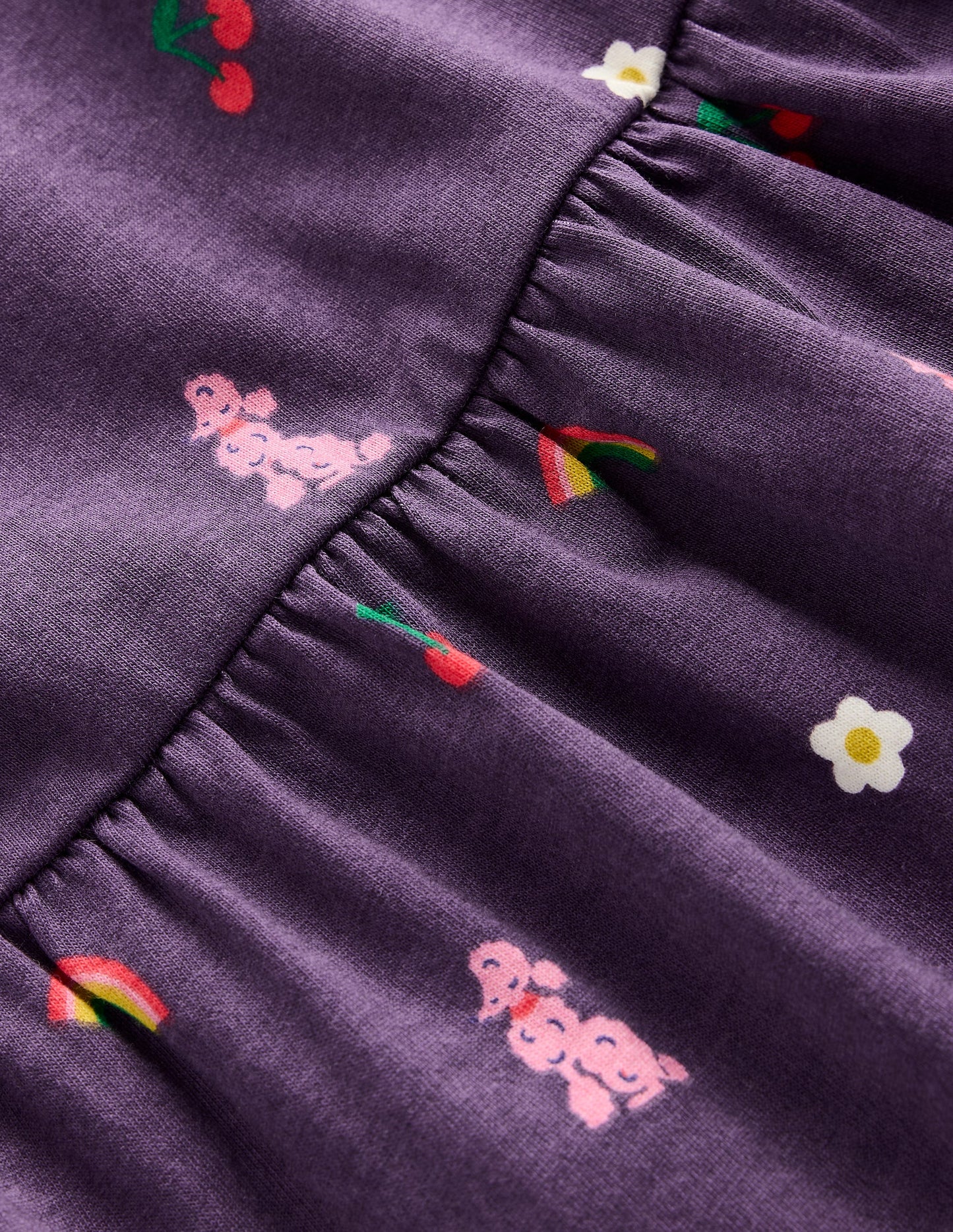 Curved Yoke Jersey Dress-Mystic Purple Parisian
