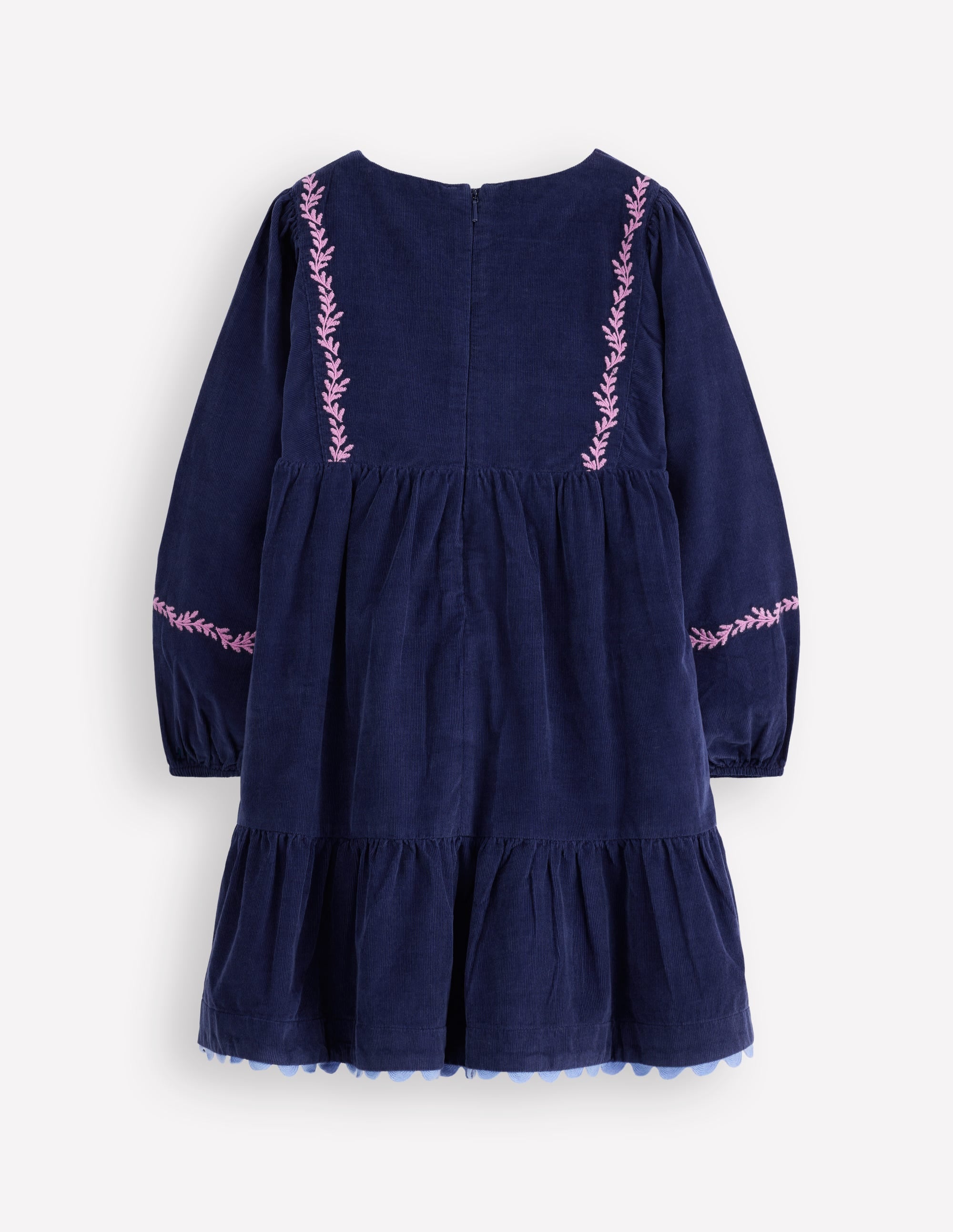 Clover Blouson Cord Dress-College Navy - Image 2