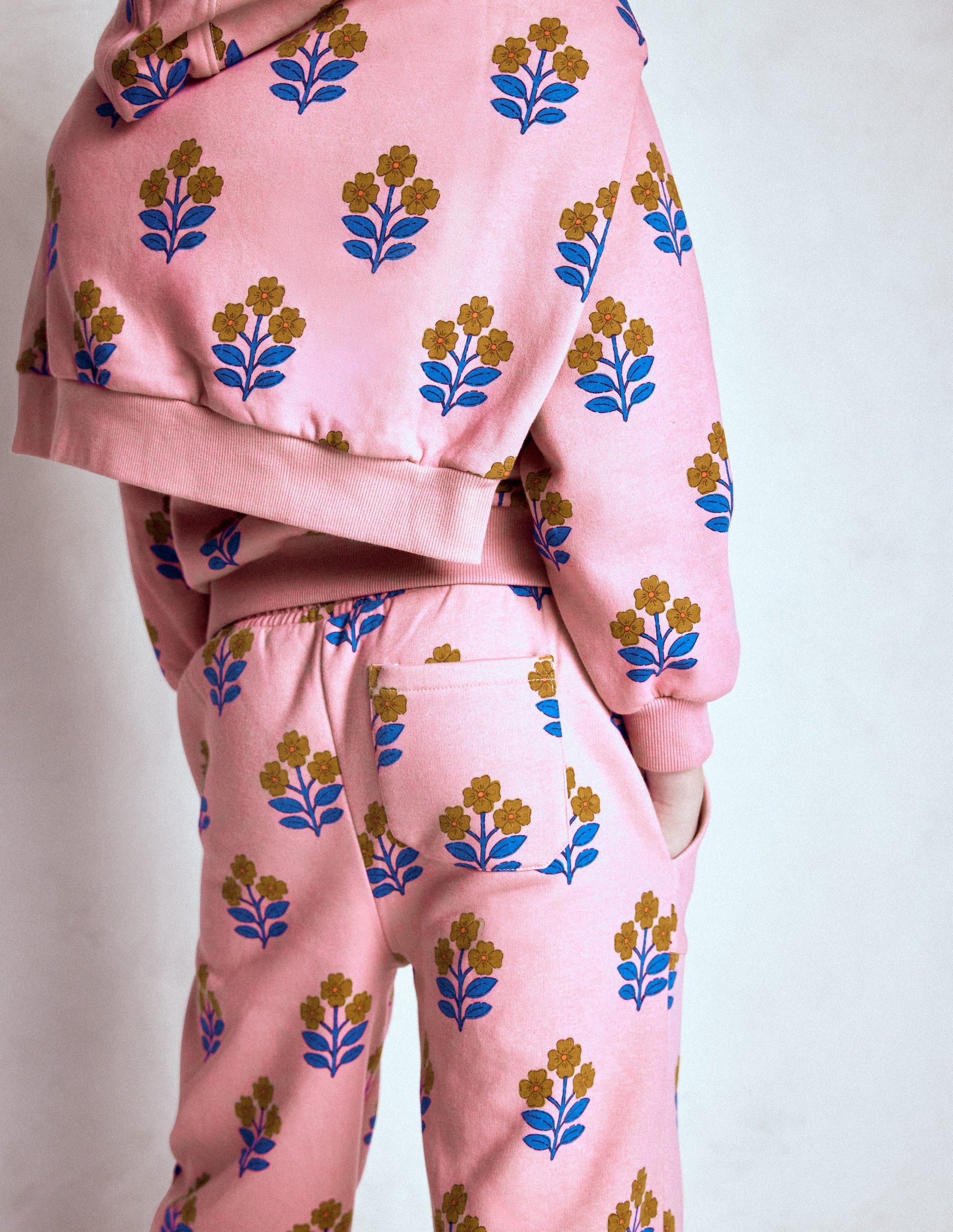 Wide Leg Printed Jogger-Oatmeal Cats-3