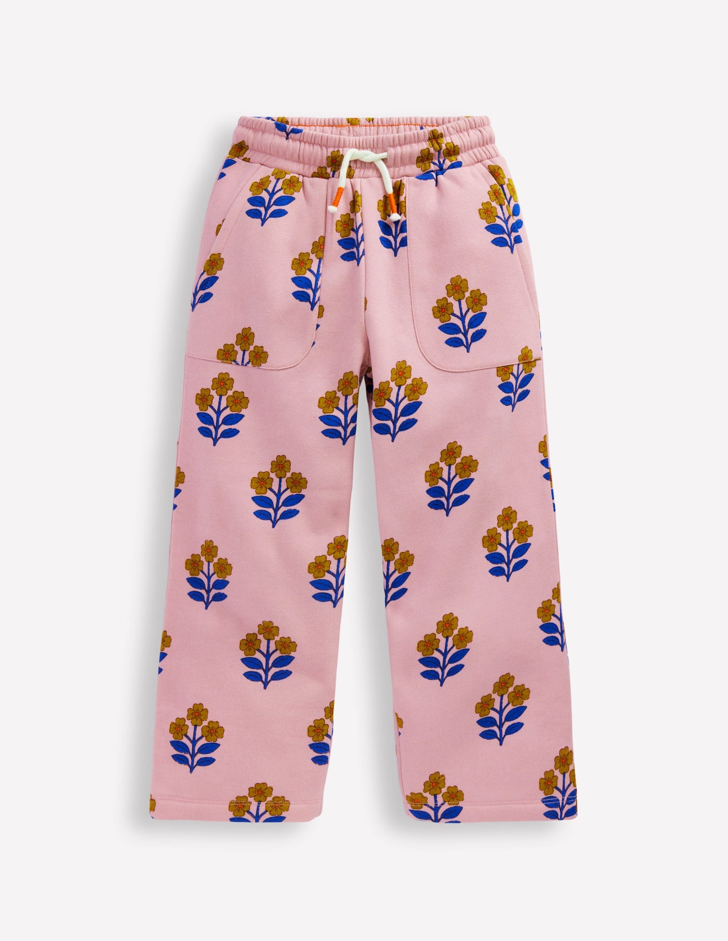 Wide Leg Printed Jogger-Oatmeal Cats