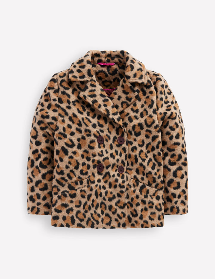 Pea Coat-Large Leopard Spot