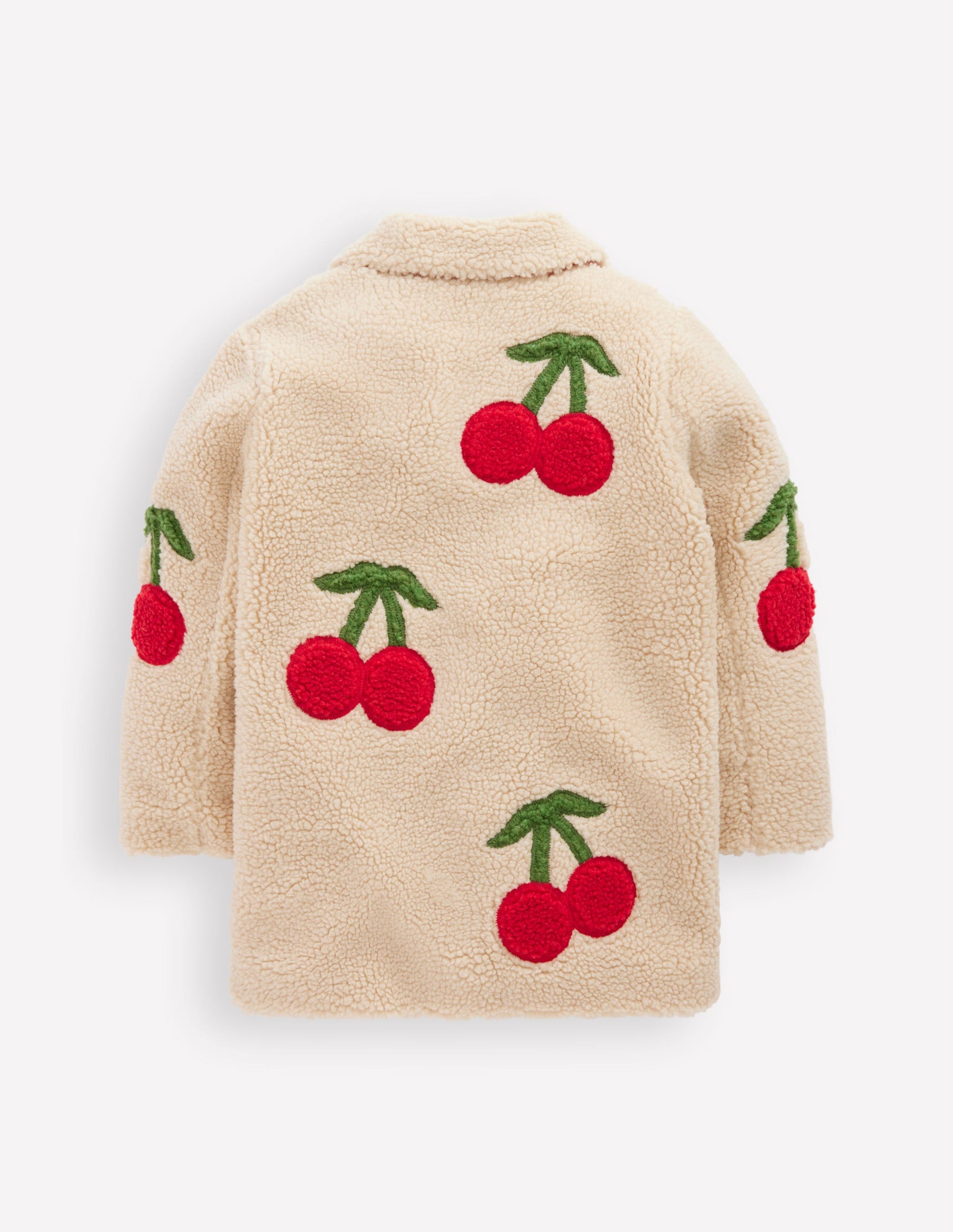 Borg Interest Jacket-Cherry Applique-4
