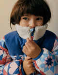 Cosy Puffer Jacket-Alaskan Blue Patchwork