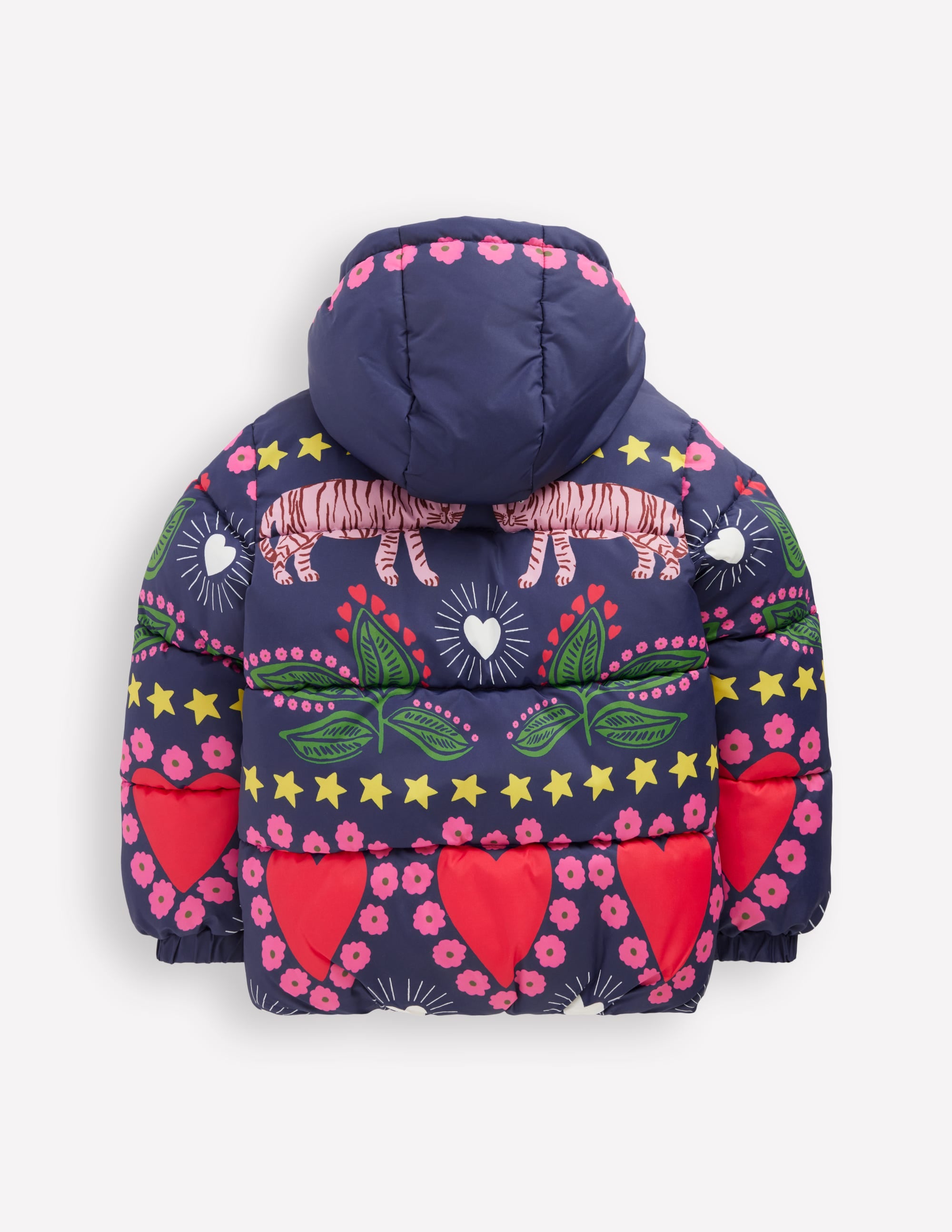 Fun Padded Coat-College Navy Tiger Stripe - Image 5