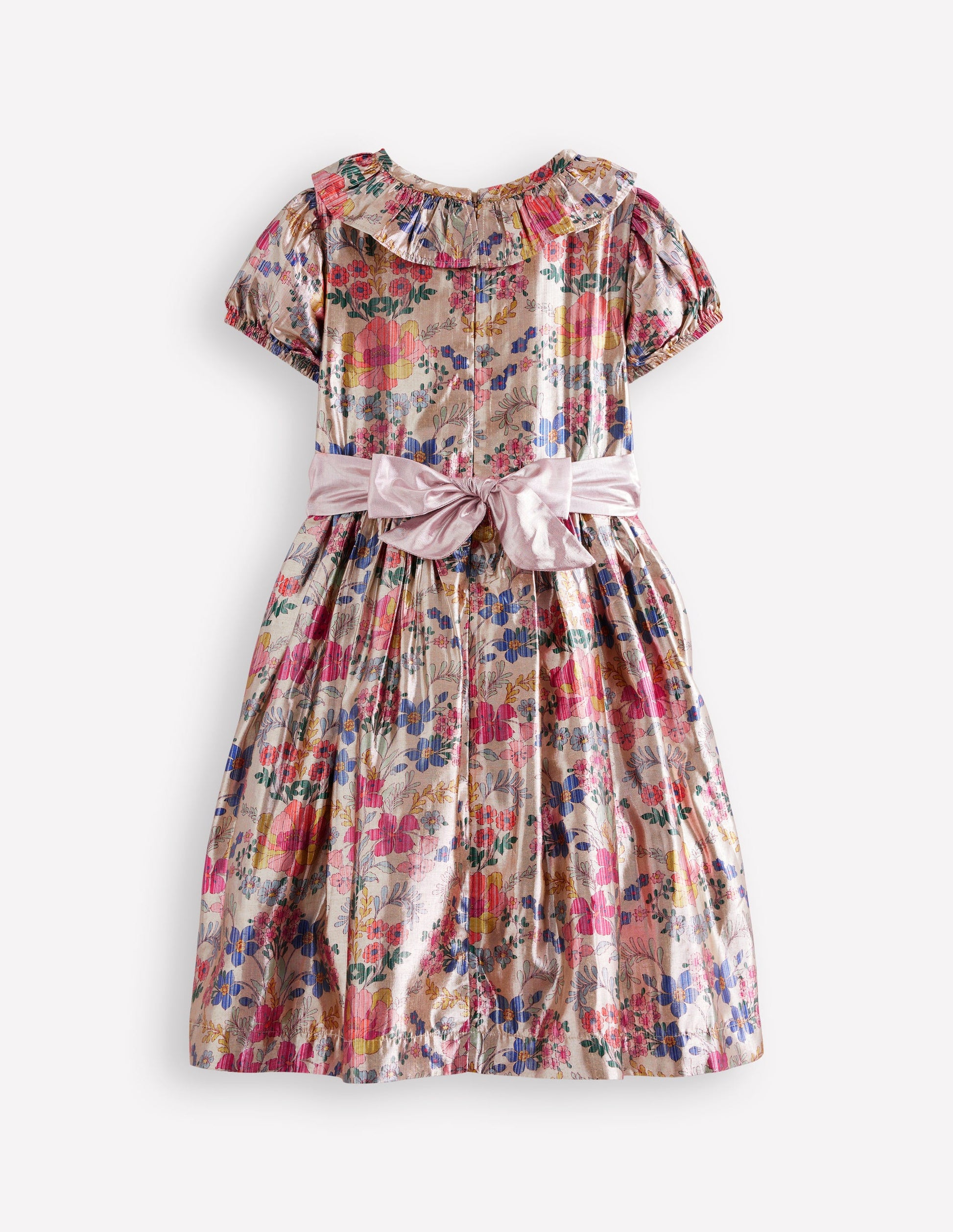Fit & Flare Party Dress-Metallic Tapestry Floral-3