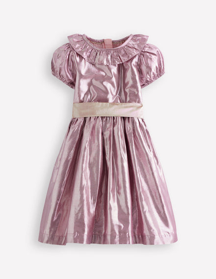 Fit & Flare Party Dress-Pink