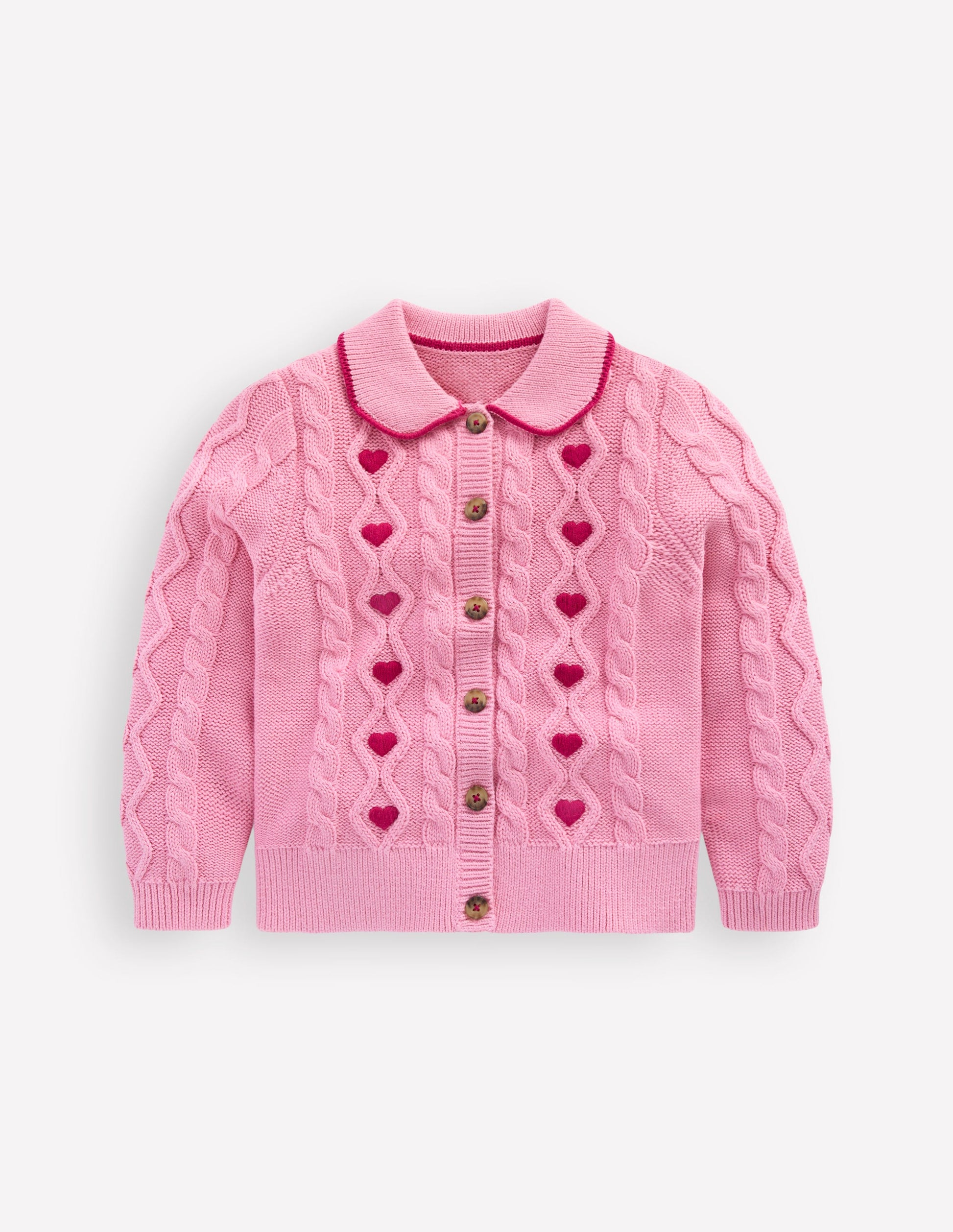 Cable Knitted Jacket-Formica Pink-2